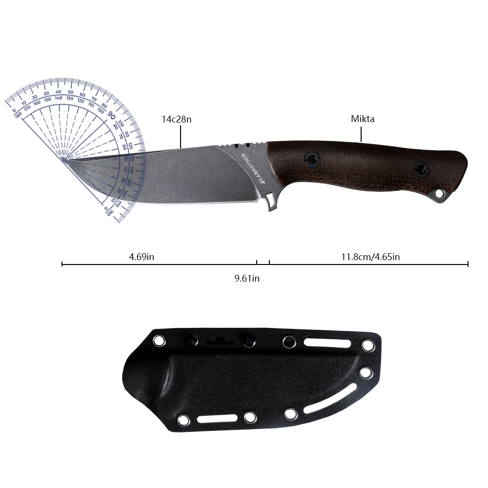 Full Tang Fixed Blade Knife wi - огляд і ціна Bushcraft Knife Fixed