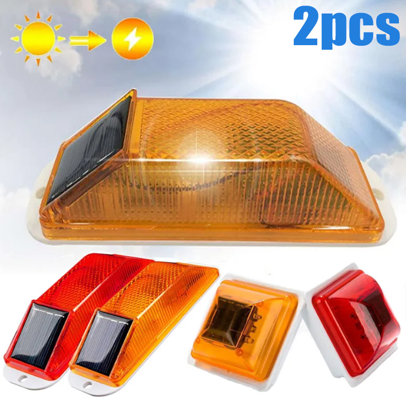 2Pcs Solar Strobe Warning Ligh - огляд і ціна Sos Light Strobe