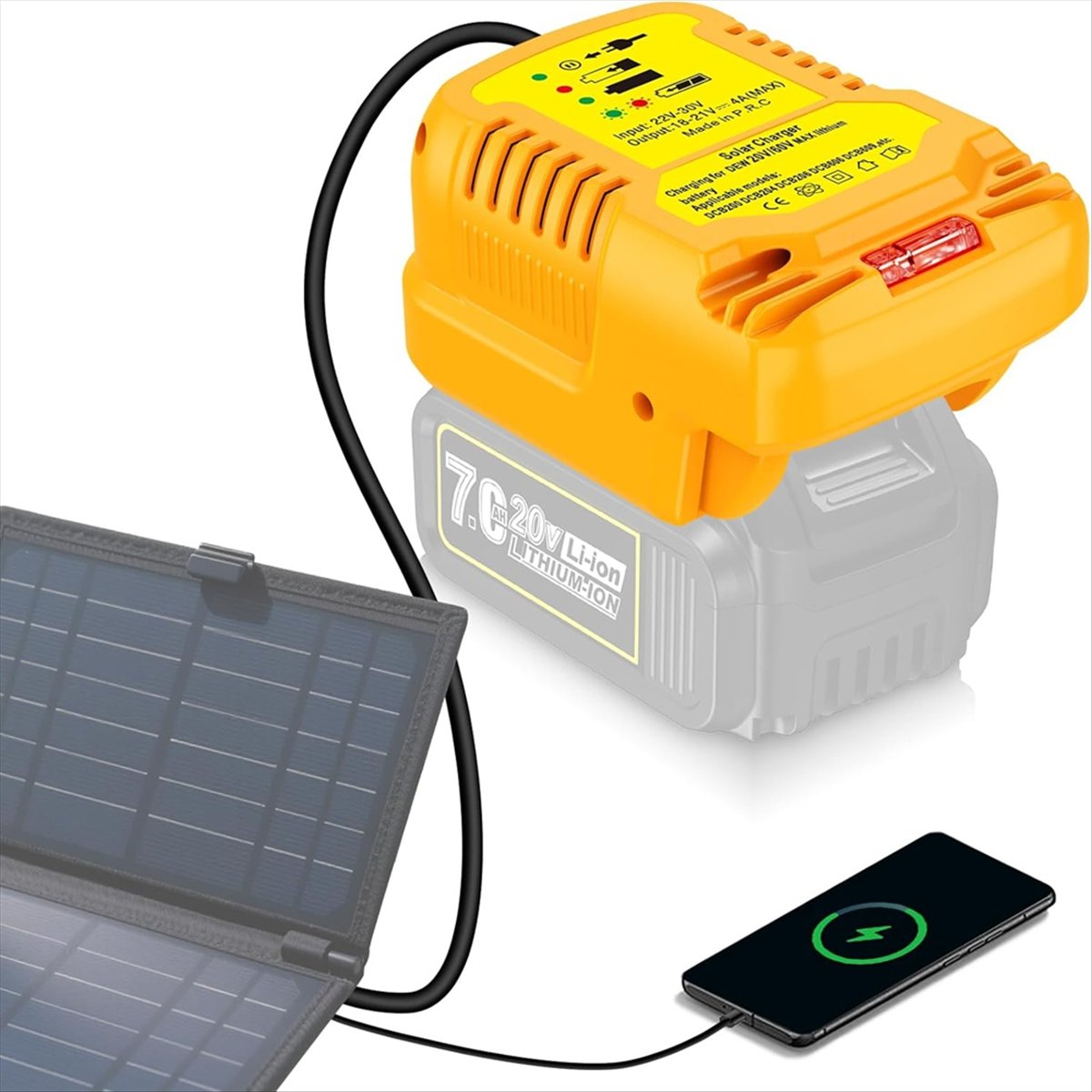 Solar Charger Adapter for Dewa - огляд і ціна Solar Emergency Charger