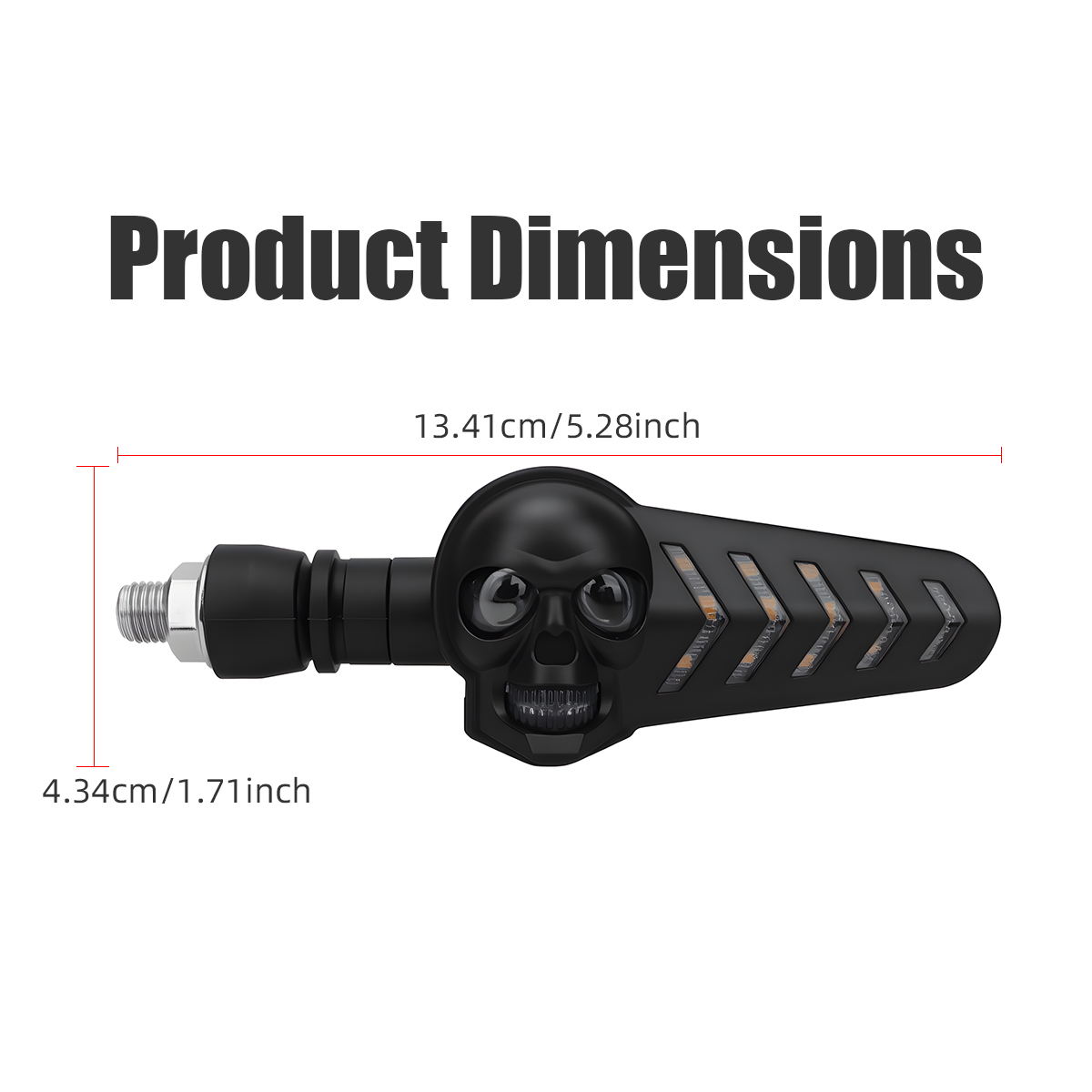 1Pair Motorcycle Skull Head LE - огляд і ціна Sos Light Strobe