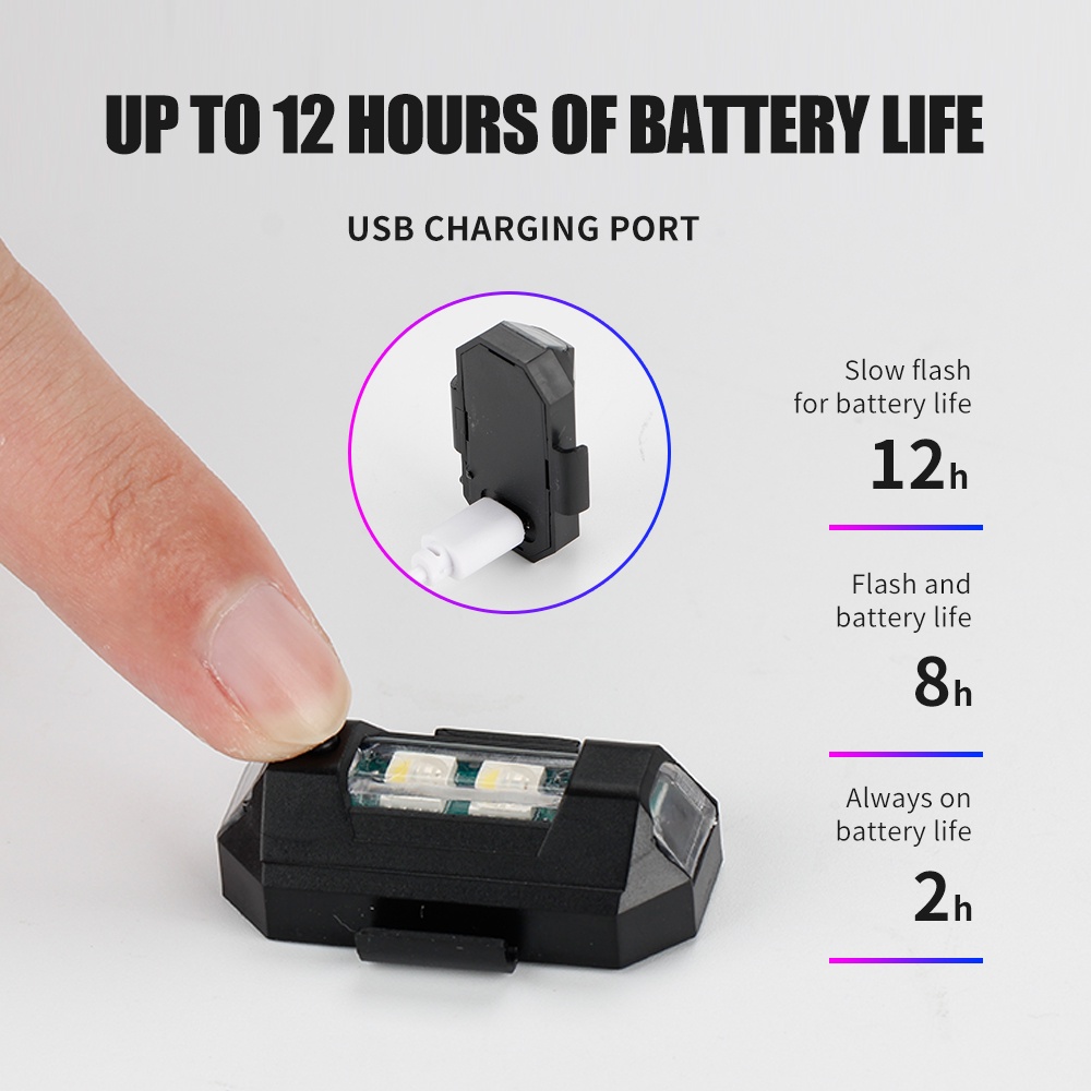 1PC 7 Color Mini USB Charging  - огляд і ціна Sos Light Strobe